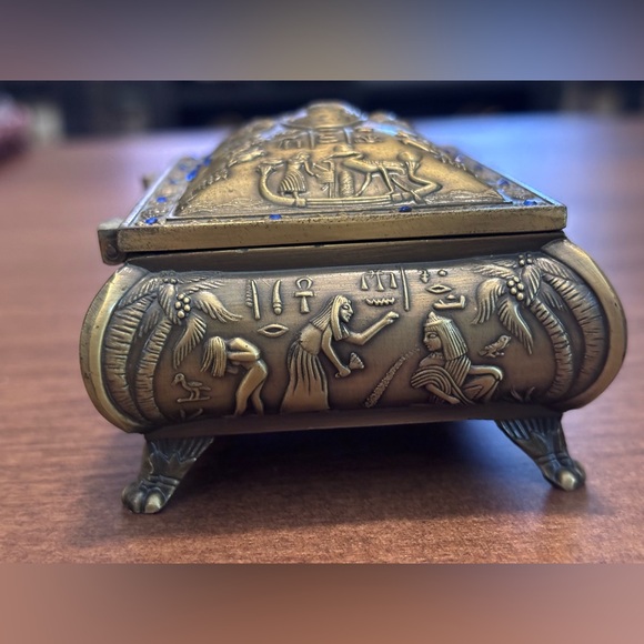 Egyptian Jewelry Box with Blue Accents - Picture 6 of 12